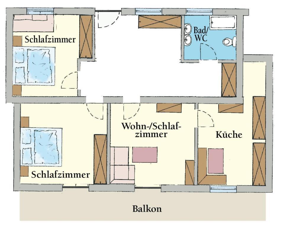 Appartementhaus Bergland Obsteig Ruang foto